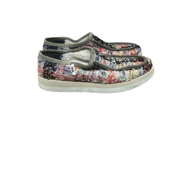 P448 Bubble Slip On Sneakers Sz 9 / 39 | Colorful Woven Patchwork Italy Designer - Picture 10 of 10